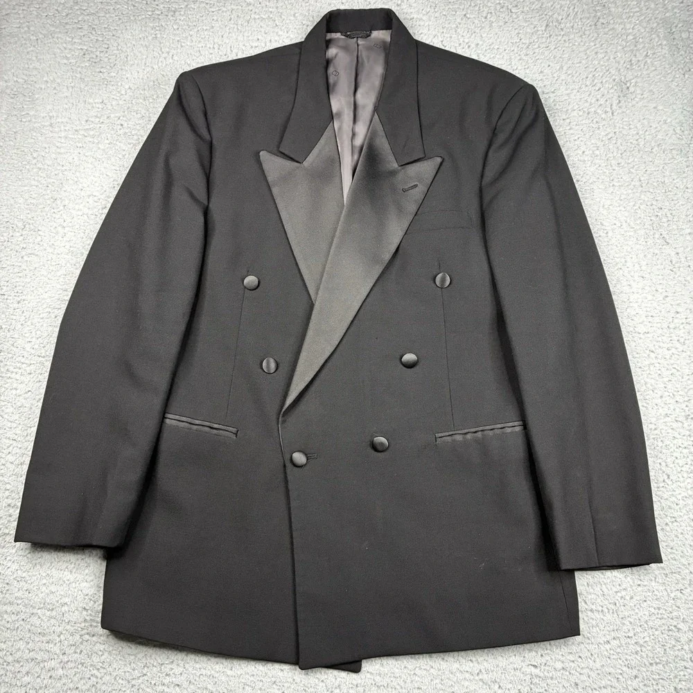 Vintage Christian Dior Le Connaisseur Double Breasted‎ Tuxedo Jacket 40R USA